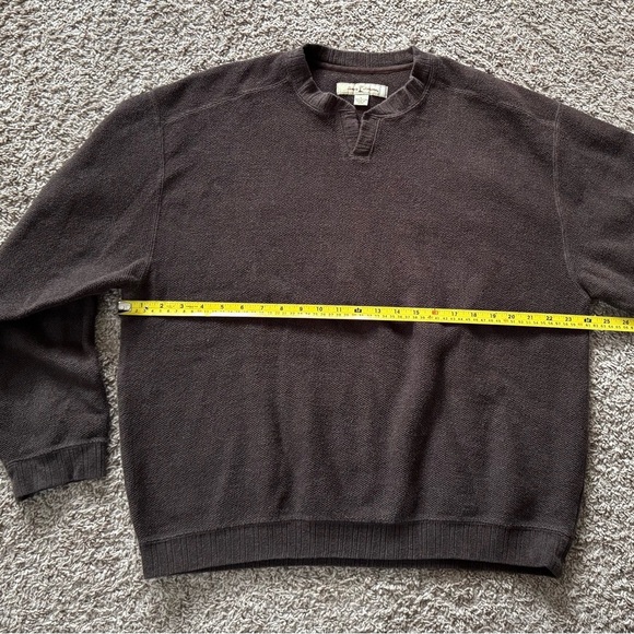 Tommy Bahama Brown Knit 100% Cotton Sweater Men Size Large - Picture 3 of 4